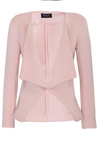 Pink Long Lapels Blazer with V-Front Hemline