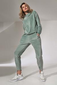 Mint Green Velveteen Joggers