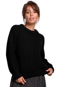 Classic Black Sweater with Neckline