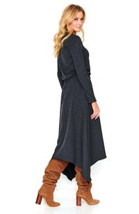 Dark Grey Asymetrical Midi Dress