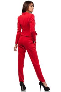 Red Short Elegant Peplum Ladies Blazer
