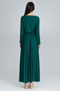Green Long Sleeves Maxi Dress