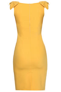 Mustard Mimic Bow Top Bandeau Dress