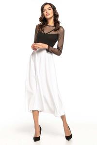 White Flared High Waist Skirt