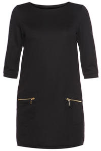 Black Modernize Kelly Inspired Mini Dress