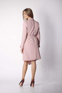 Light Pink Elegant Coat with a frill on the sleeve