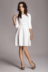 Ecru Giggly Fashion Flared Skirt Dress