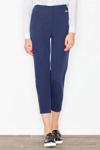 Dark Blue High Waist Cigarette Pants