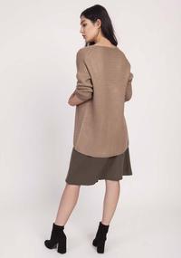 Mocca Lightweight Cardigan with an open cut