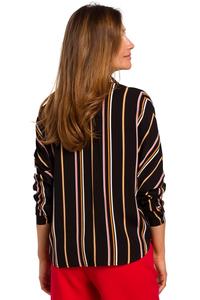 Loose Shirt with Vertical Stripes Model 1
