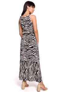 Maxi Dress Leopard Print Sleeveless (white and black)