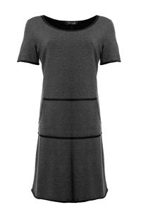 Dark Grey Sport Style Dress with Pockets