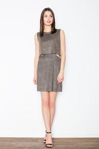 Dark Grey Unique Cut Out Waist Mini Dress