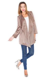 Beige Loose Lapels Light Spring Coat