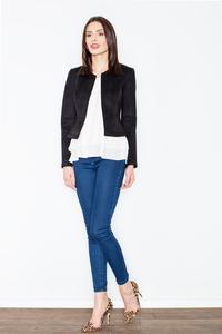 Black Suede Imitation Short Ladies Blazer