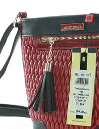 Red Padded Design Long Strap Bag