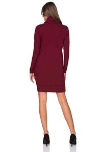 Maroon Casual Dress with Tourtleneck