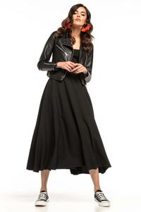 Black Flared High Waist Skirt