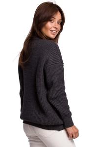 Oversize Long Cut Sweater - Graphite