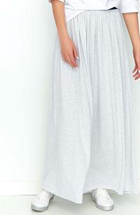 Gray Airy Maxi Skirt on Rubber