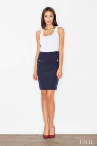 Dark Blue Elegant Pencirt Skirt