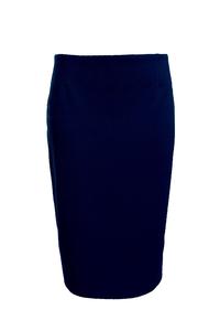 Dark Blue Elegant Pencil Midi Skirt