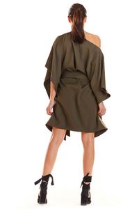 Khaki Kimono Dress with belt