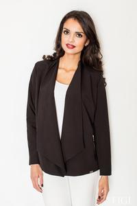 Black Office Style Loose Lapels Blazer