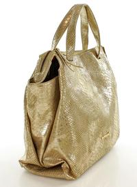 Gold Shiny Snake Skin Imitation Bag