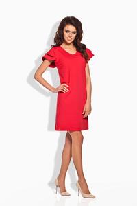 Red Coctail Butterfly Sleeves Dress