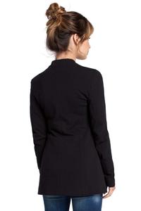 Black Casual No Buttons Blazer