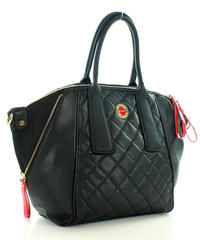 Black Quilted Eco-Leather Ladies Bag
