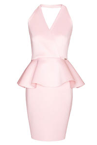Pink Stylish Coctail Peplum Dress