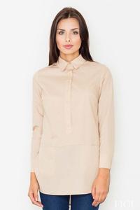 Beige Front Pockets Shirt