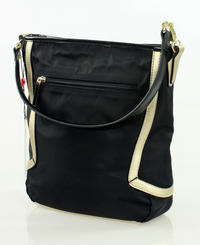 Black Casual Hand/Shoulder Bag with Contrasting Details