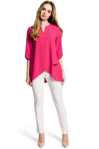 Pink Elegant Shirt Sleeve 1/2 Modern Cut