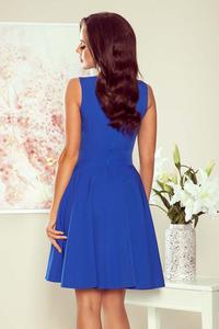 Cornflower Elegant Dress Flared on Wide Straps