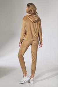 Beige Velveteen Joggers