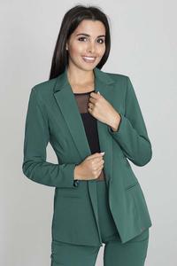 Elegant Green Jacket Stylish Waisted Cut