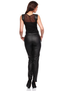 Black Ultra Sleek Chic Straight Pants
