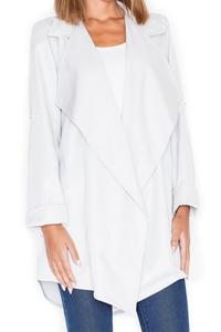 Grey Loose Lapels Light Spring Coat