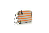 Grey&Orange Stylish Clutch Bag with Chain 