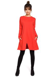 Red Flared Casual Tunic