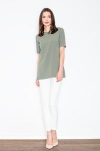 Green Elegant Cut-Out Back Blouse