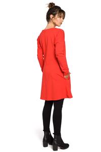 Red Flared Casual Tunic