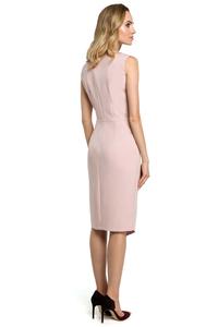Powder Pink Elegant Pencil Sleeveless Dress