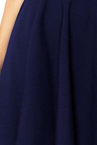 Navy Sleeveless Coctail Dress with Light Pleats