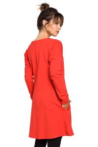 Red Flared Casual Tunic