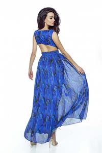 Blue Maxi Long Elegant Prom Dress