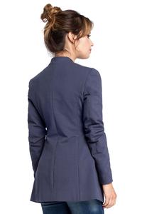 Blue Casual No Buttons Blazer